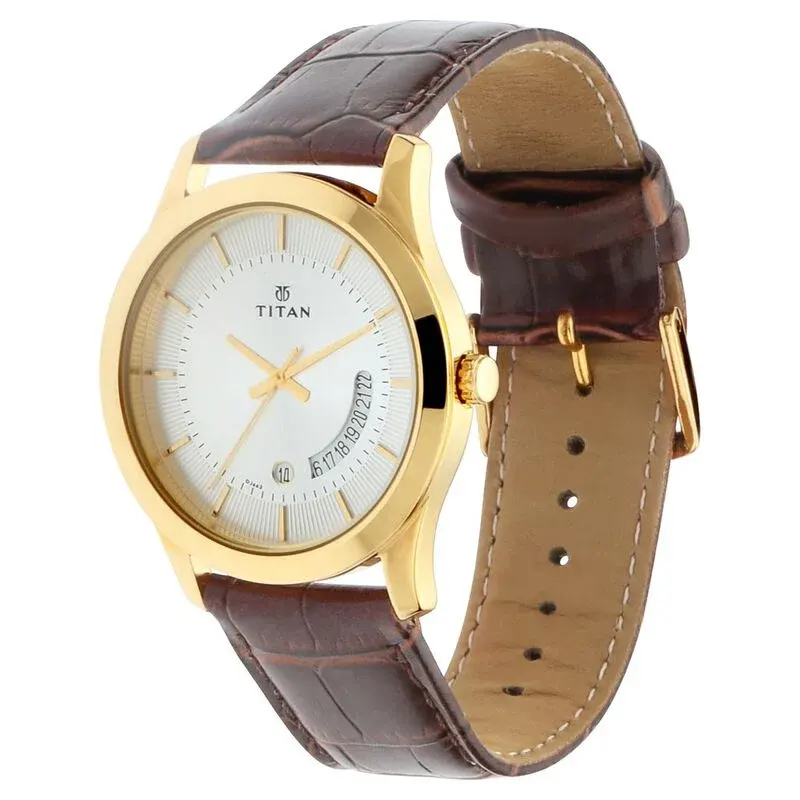 Titan Karishma Analog Quartz Silver Dial Men's Watch | 1823YL01